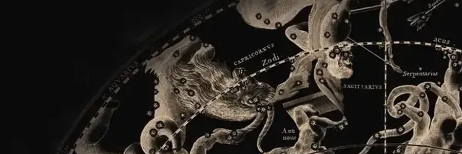 Cellarius'un gök atlasından Oğlak burcunun bulunduğu bölüm; takımyıldızı figürleri ve burcun Latince adı (CAPRICORNUS) görünüyor.